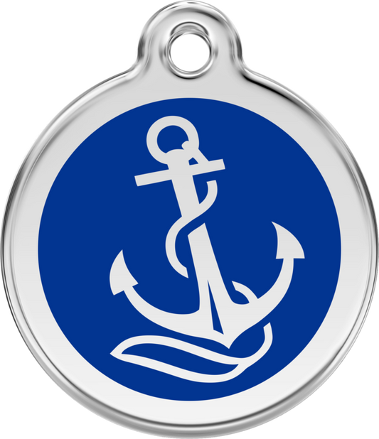 Pet Identification Tag Anchor - blue