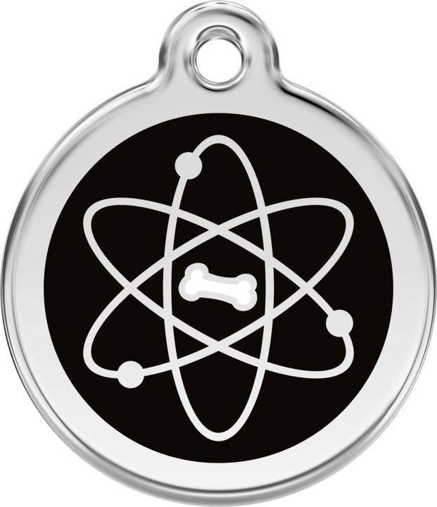 Pet Identification Tag Atom - black