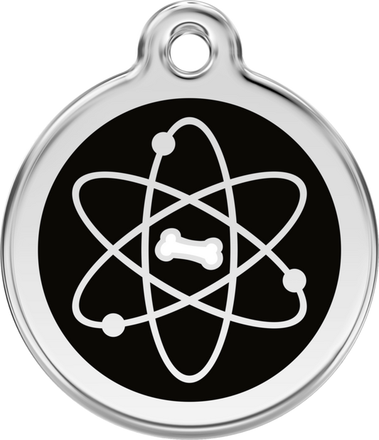 Pet Identification Tag Atom - black