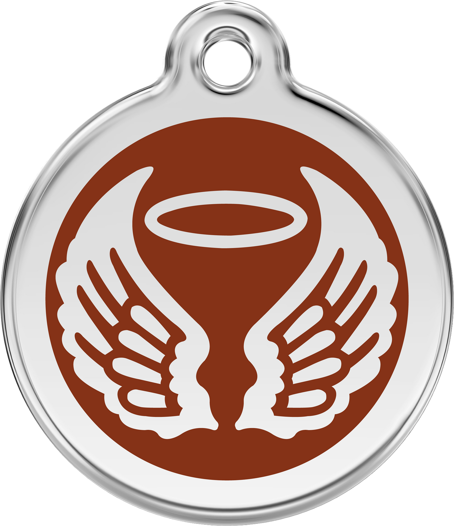 Pet Identification Tag Angel Wings - brown
