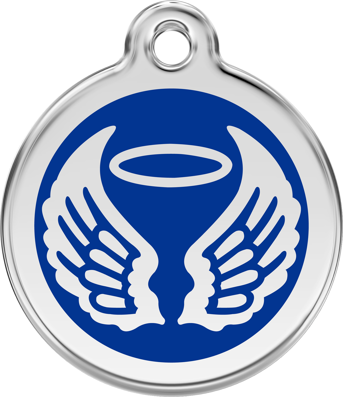 Pet Identification Tag Angel Wings - blue