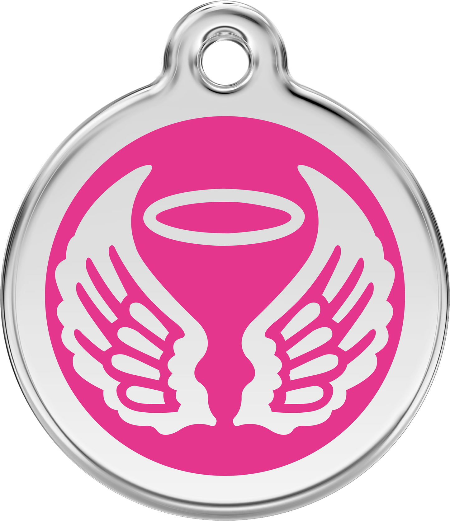 Pet Identification Tag Angel Wings - pink
