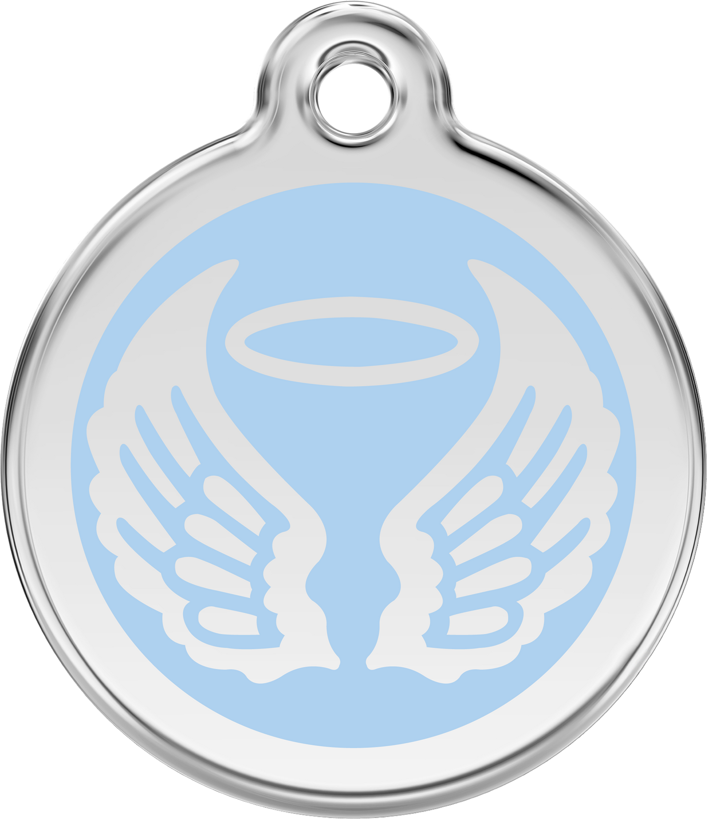Pet Identification Tag Angel Wings - light blue