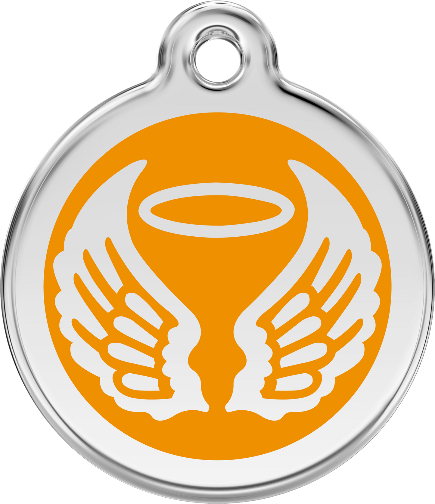 Pet Identification Tag Angel Wings - orange