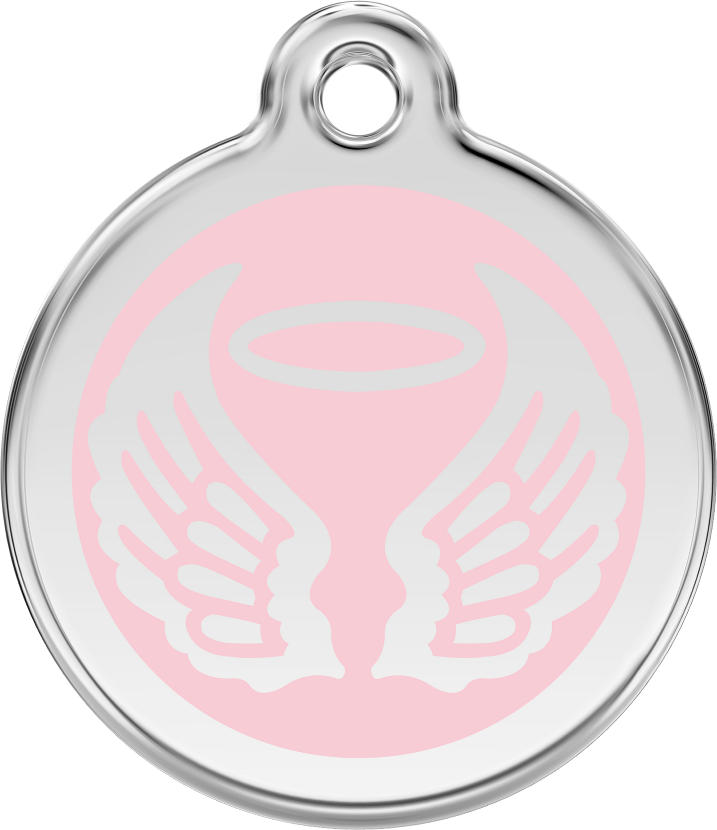 Pet Identification Tag Angel Wings - light pink