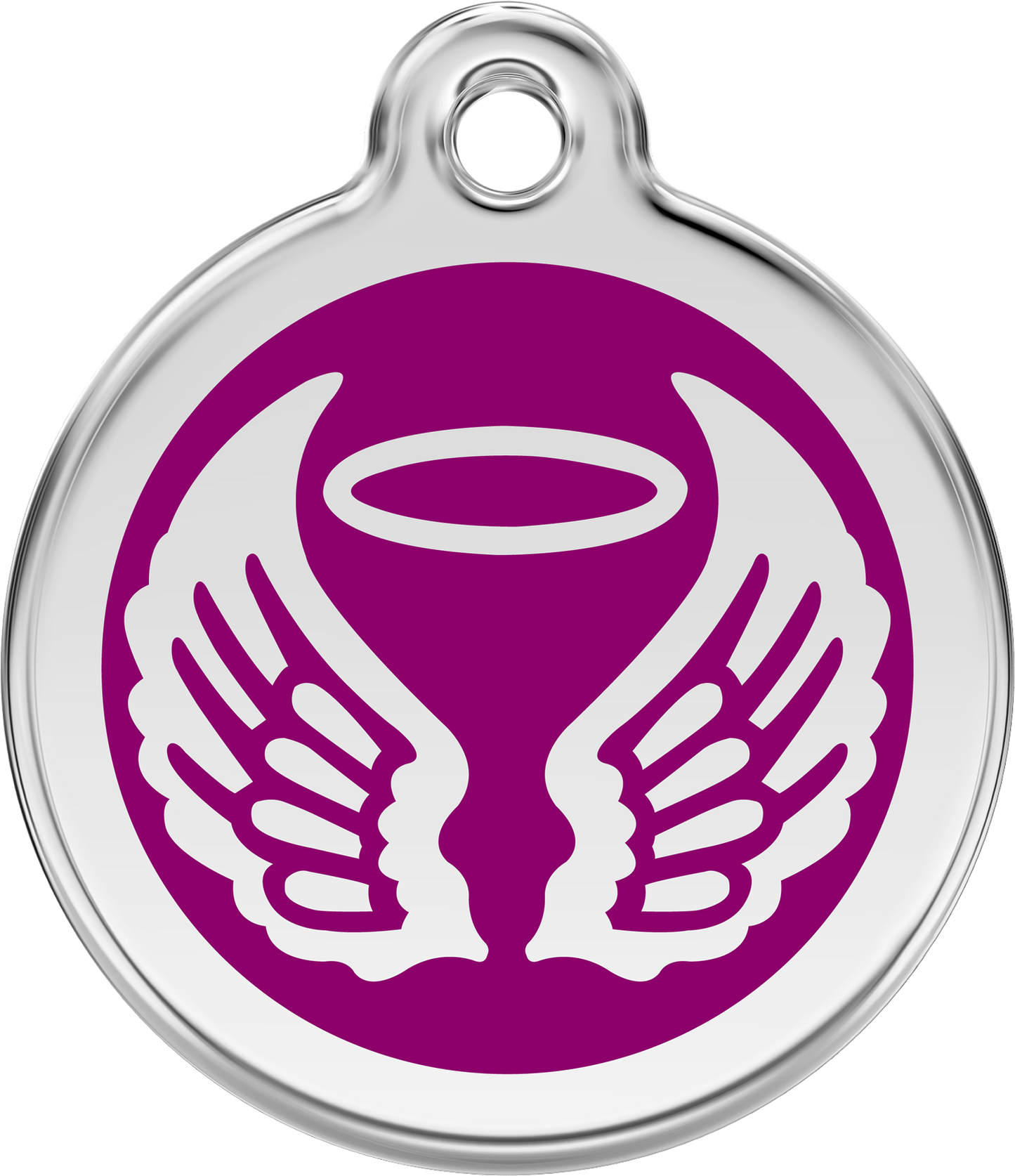 Pet Identification Tag Angel Wings - purple