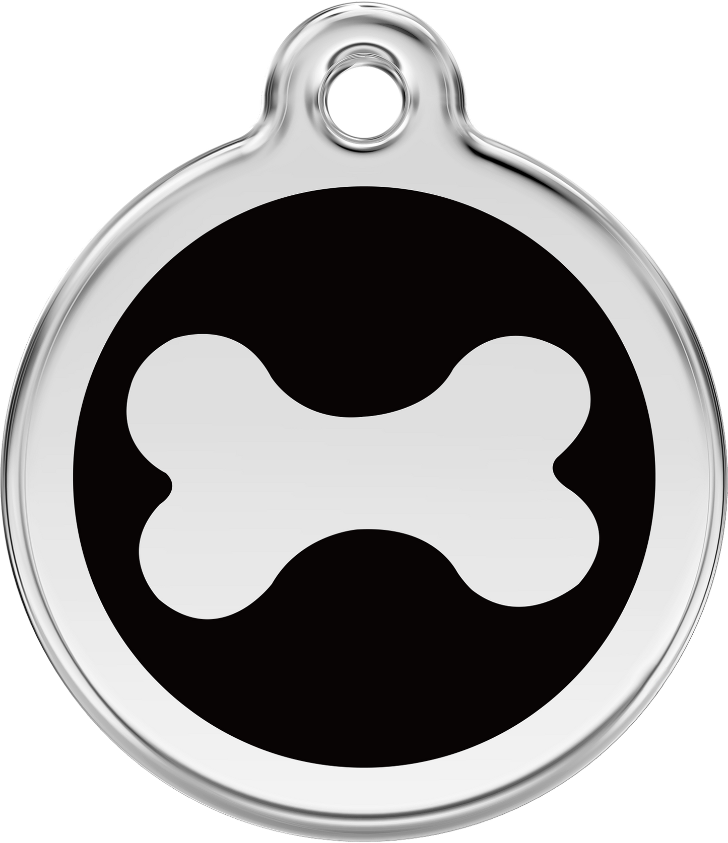 Pet Identification Tag | Bone - black