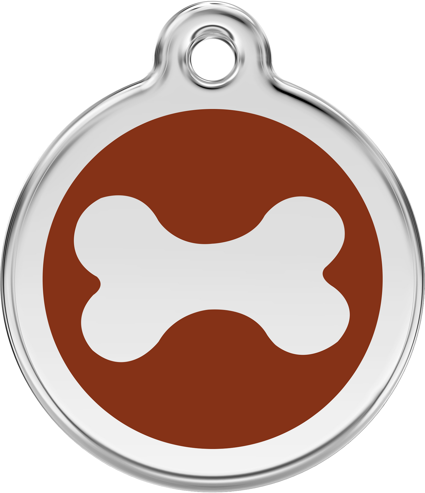 Pet Identification Tag | Bone - brown