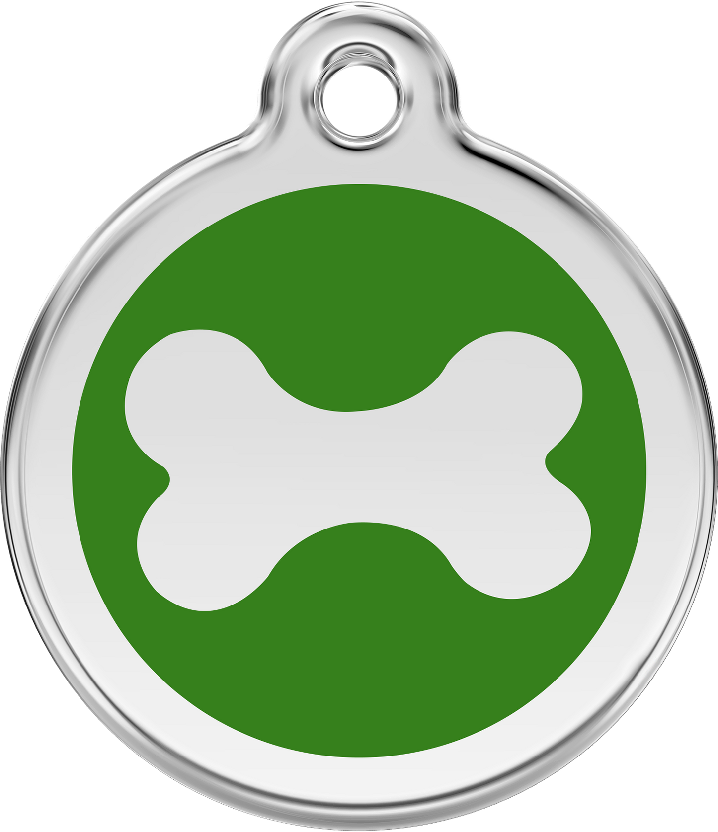 Pet Identification Tag | Bone - green