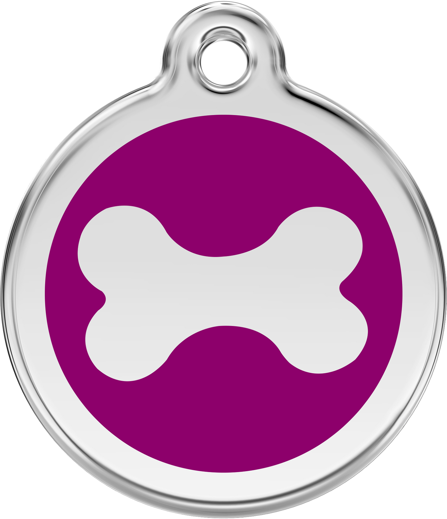 Pet Identification Tag | Bone - purple