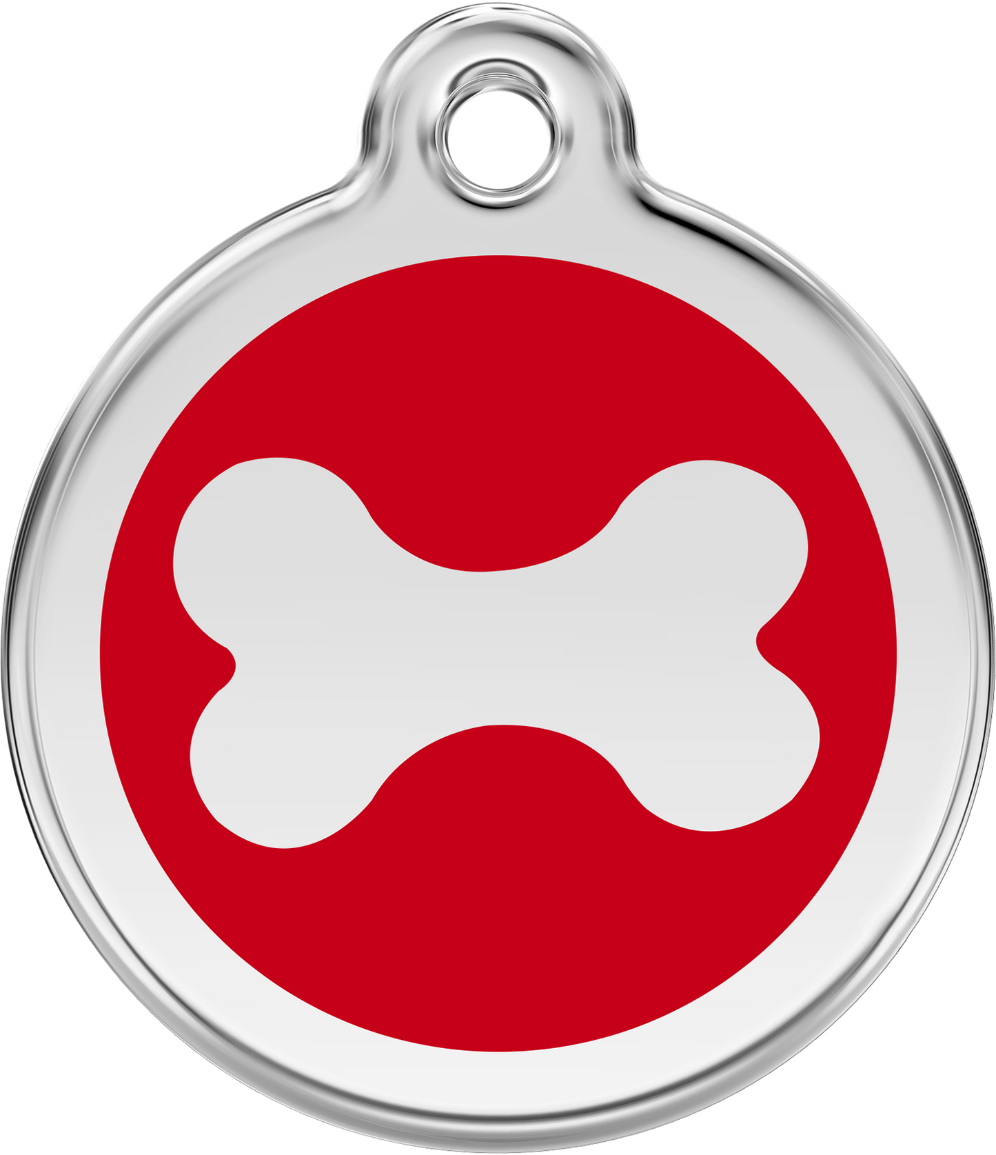 Pet Identification Tag | Bone - red