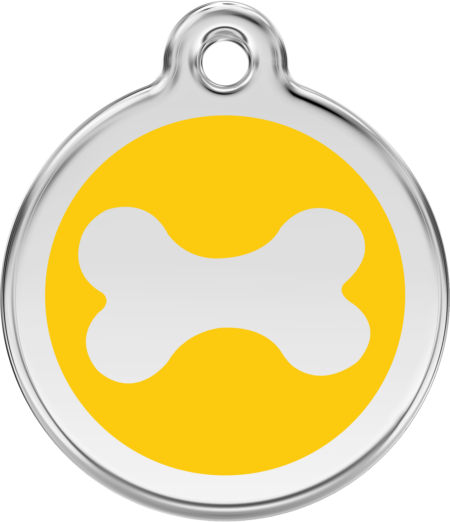 Pet Identification Tag | Bone - yellow