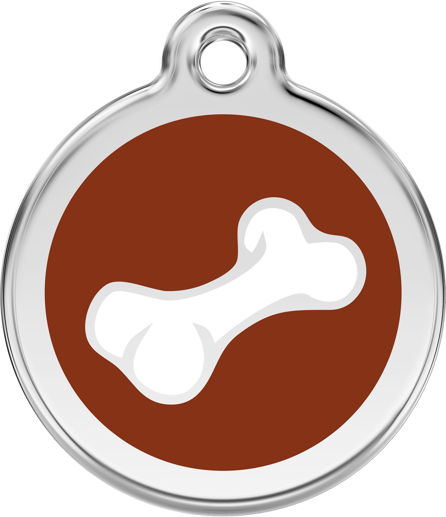Pet Identification Tag | 3D Bone - brown