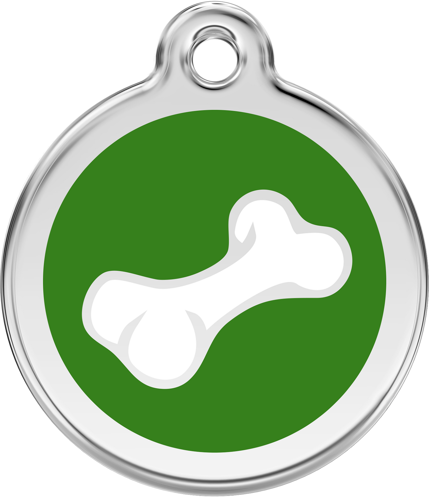 Pet Identification Tag | 3D Bone - green