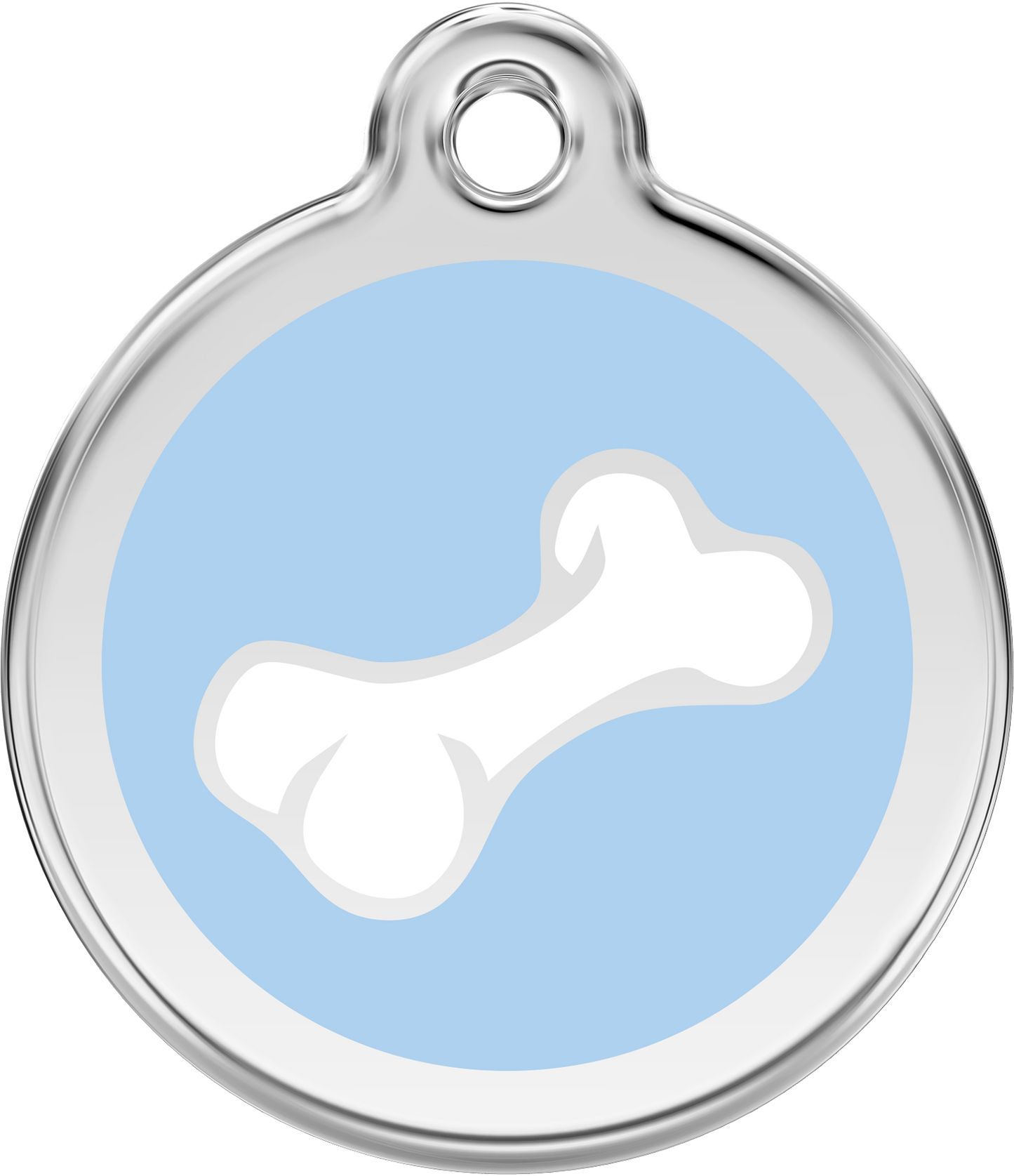 Pet Identification Tag | 3D Bone - light blue