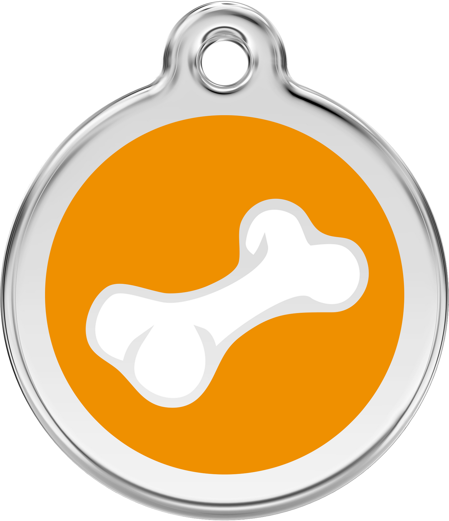 Pet Identification Tag | 3D Bone - orange
