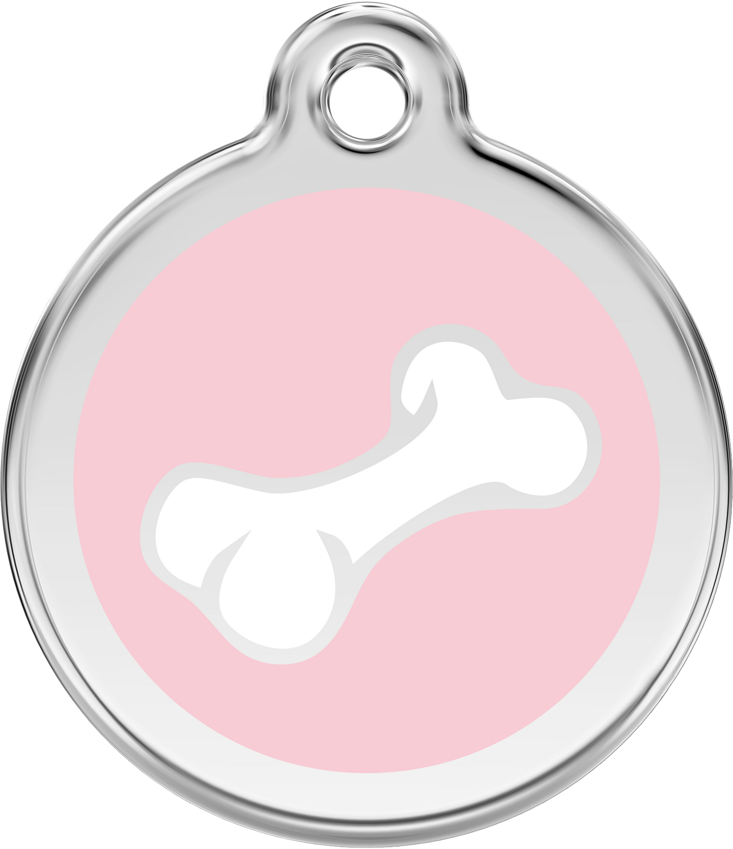 Pet Identification Tag | 3D Bone - light pink