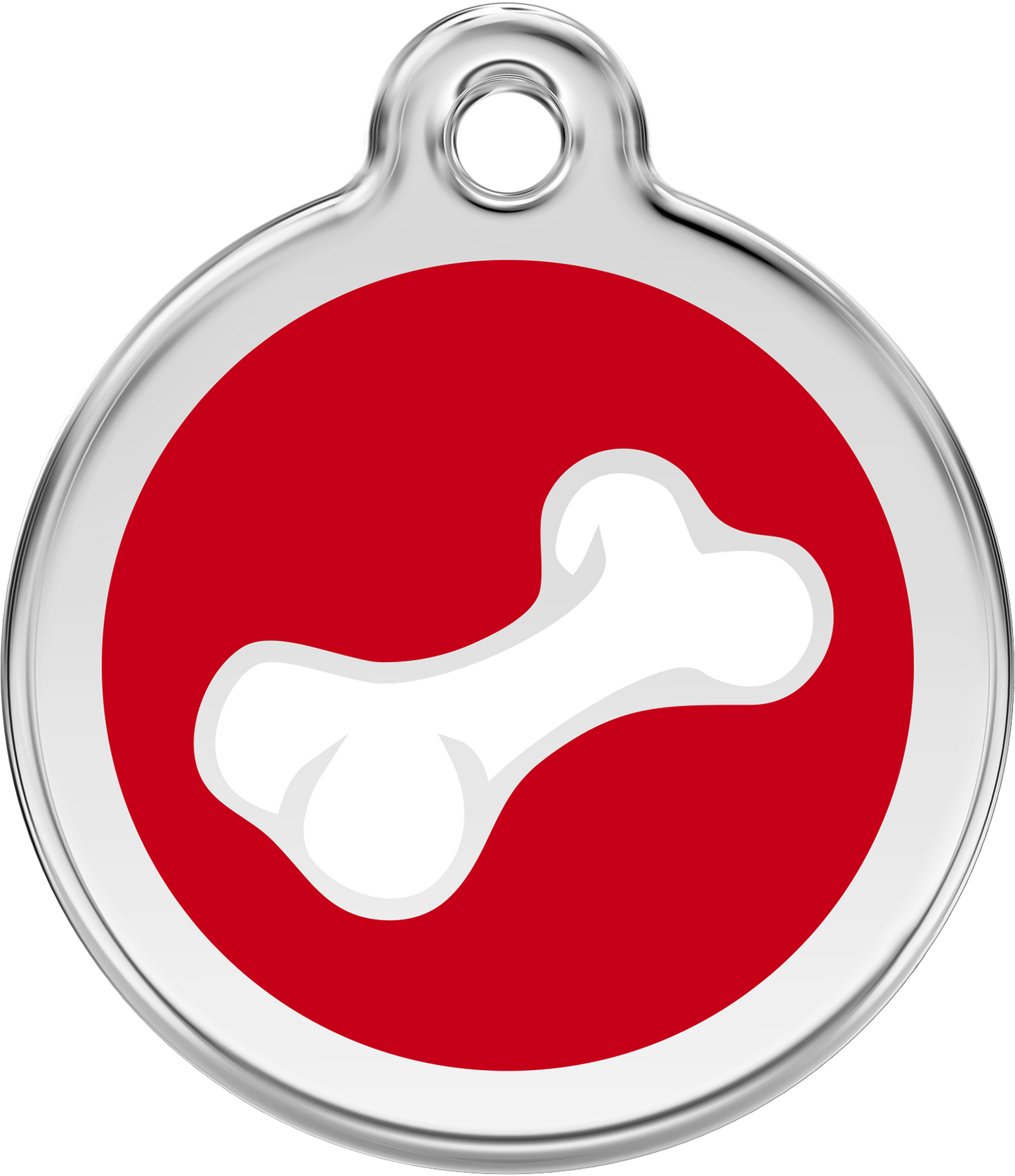 Pet Identification Tag | 3D Bone - red