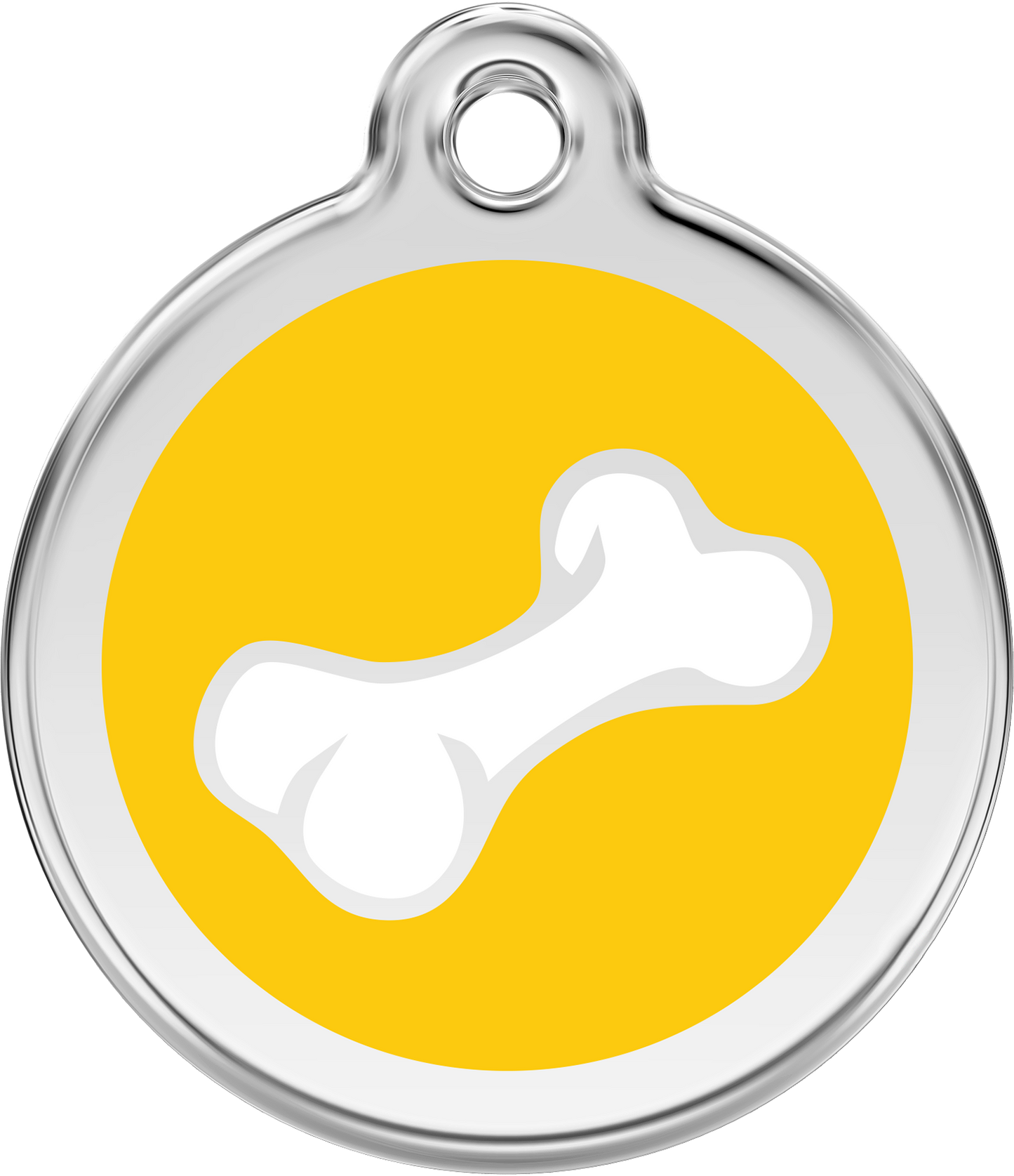 Pet Identification Tag | 3D Bone - yellow