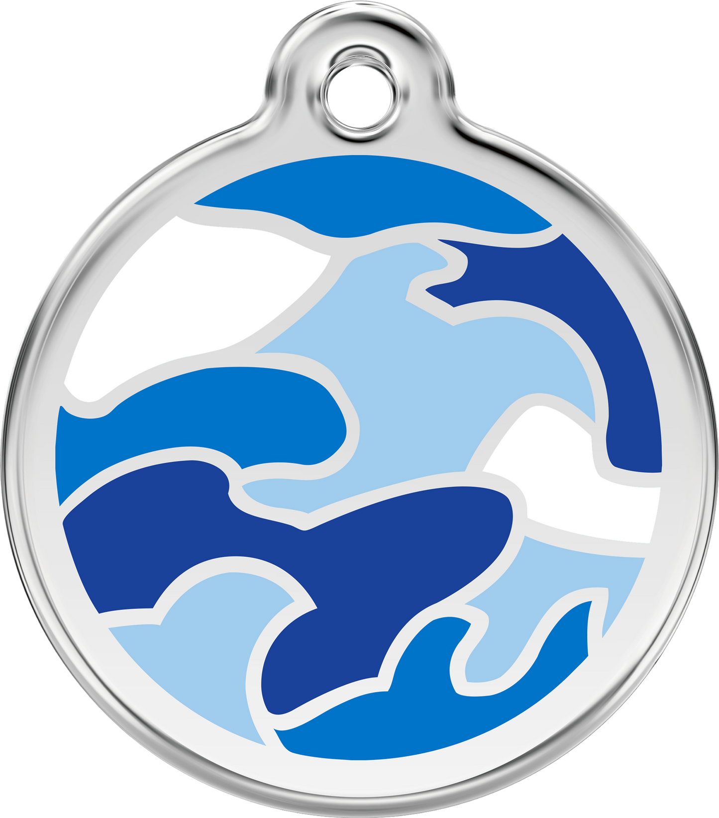 Pet Identification Tag | Camouflage - blue