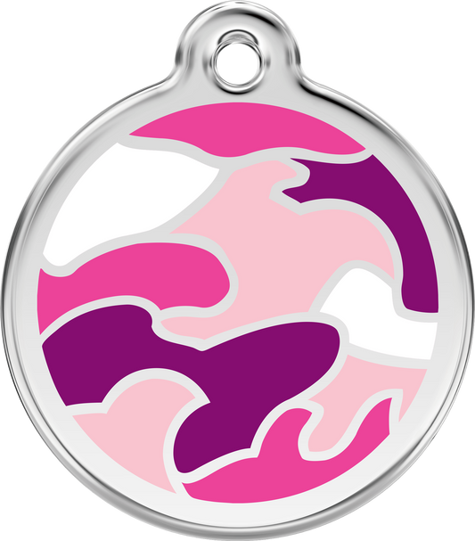 Pet Identification Tag | Camouflage - pink
