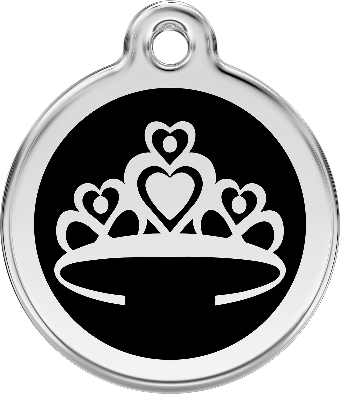 Pet Identification Tag | Crown - black