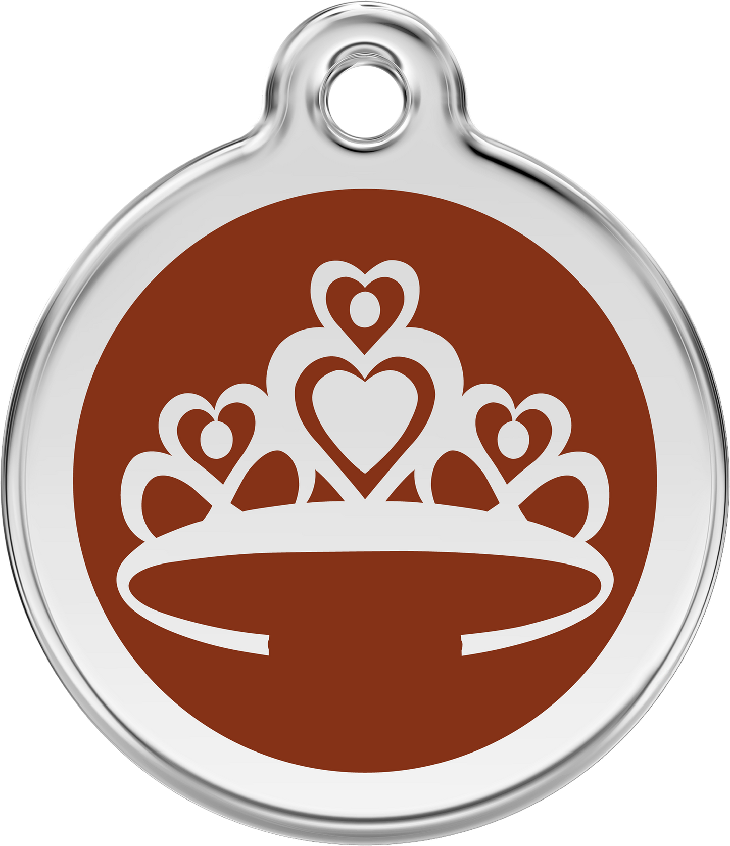Pet Identification Tag | Crown - brown