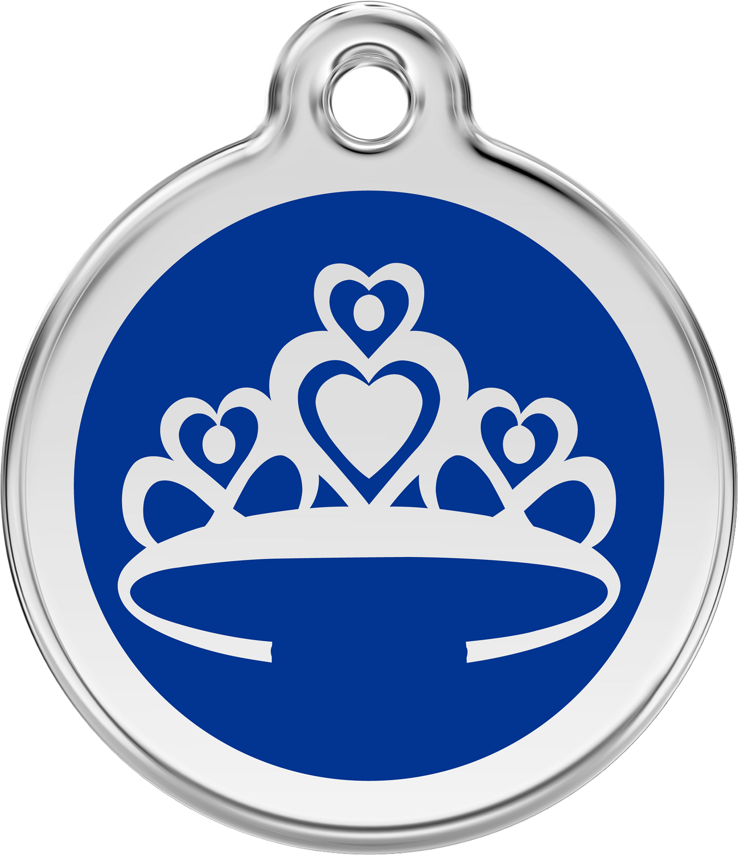 Pet Identification Tag | Crown - blue