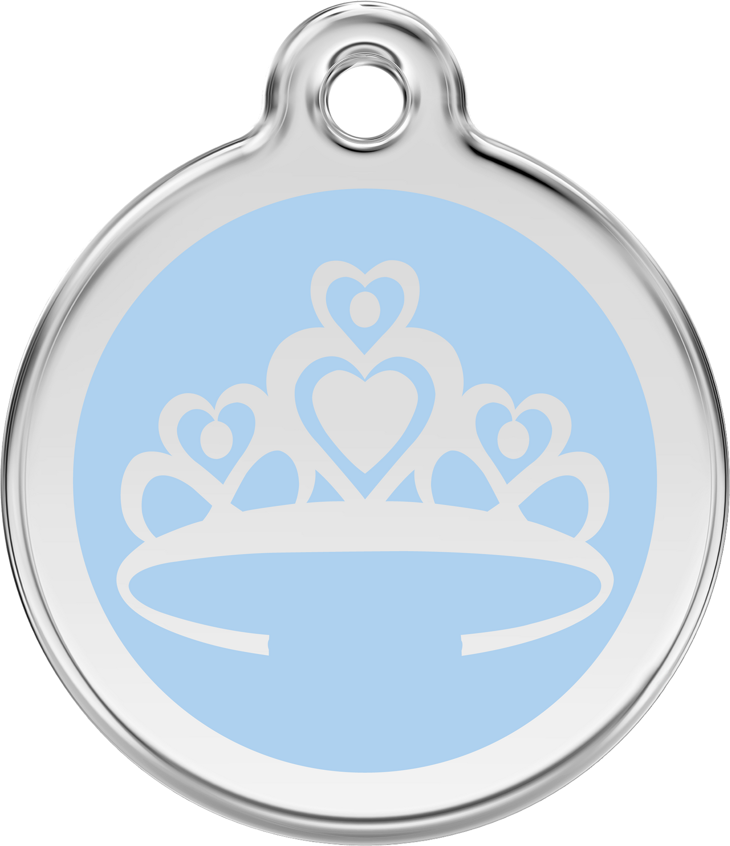 Pet Identification Tag | Crown - light blue