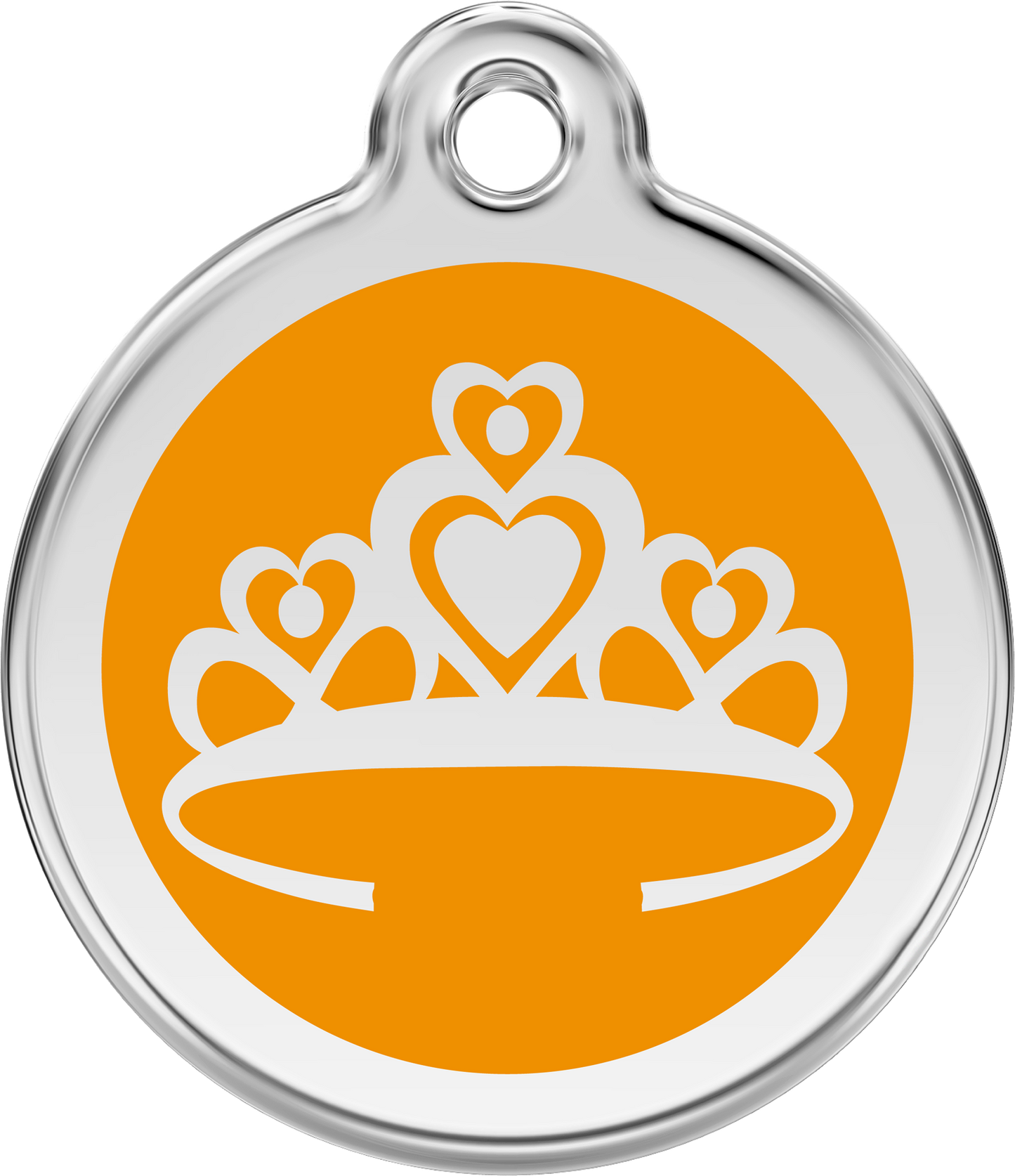 Pet Identification Tag | Crown - orange