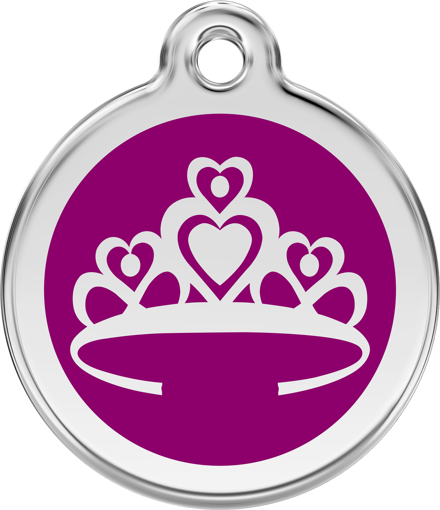 Pet Identification Tag | Crown - purple