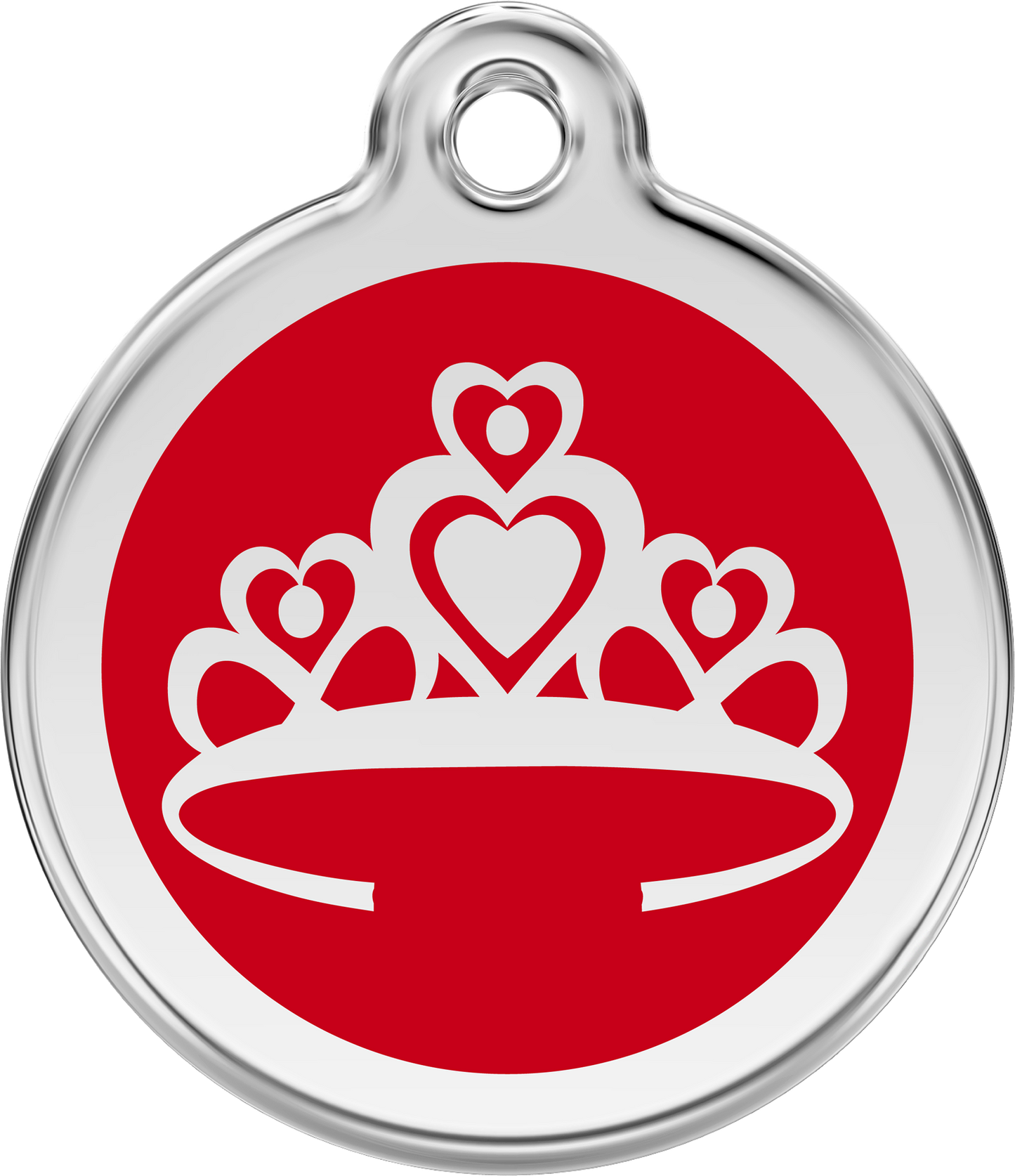 Pet Identification Tag | Crown - red