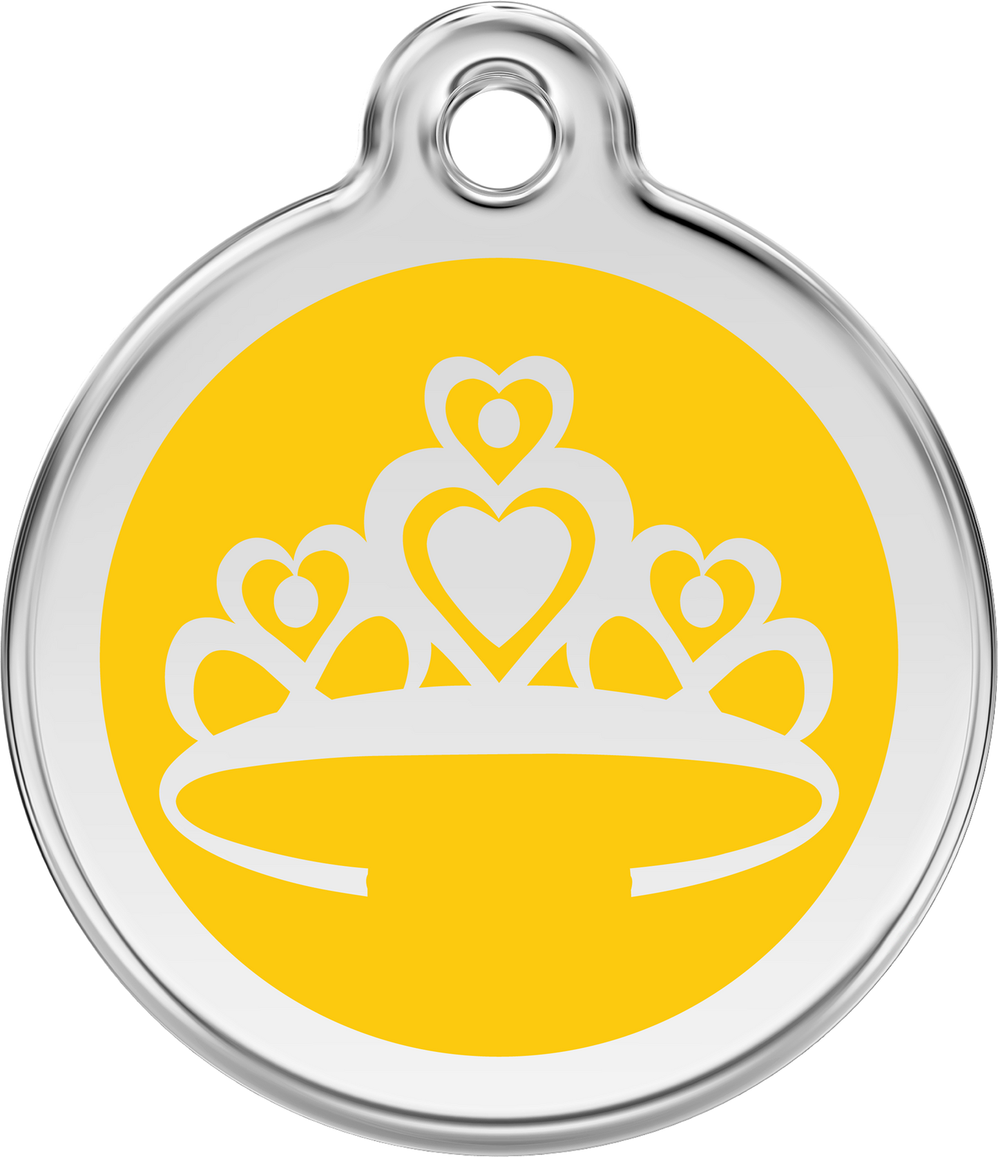 Pet Identification Tag | Crown - yellow