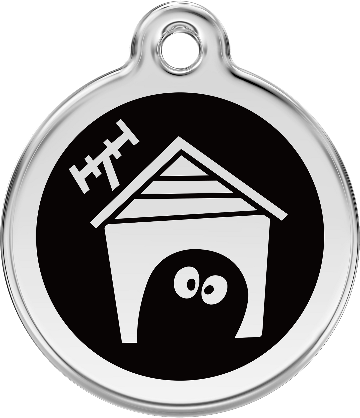 Pet Identification Tag | Dog House - black