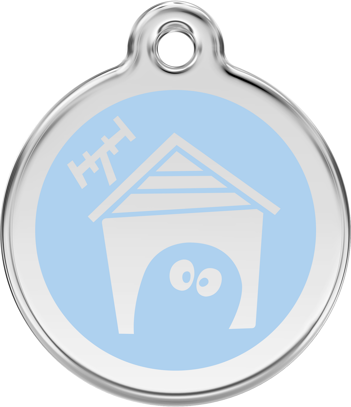 Pet Identification Tag | Dog House - light blue