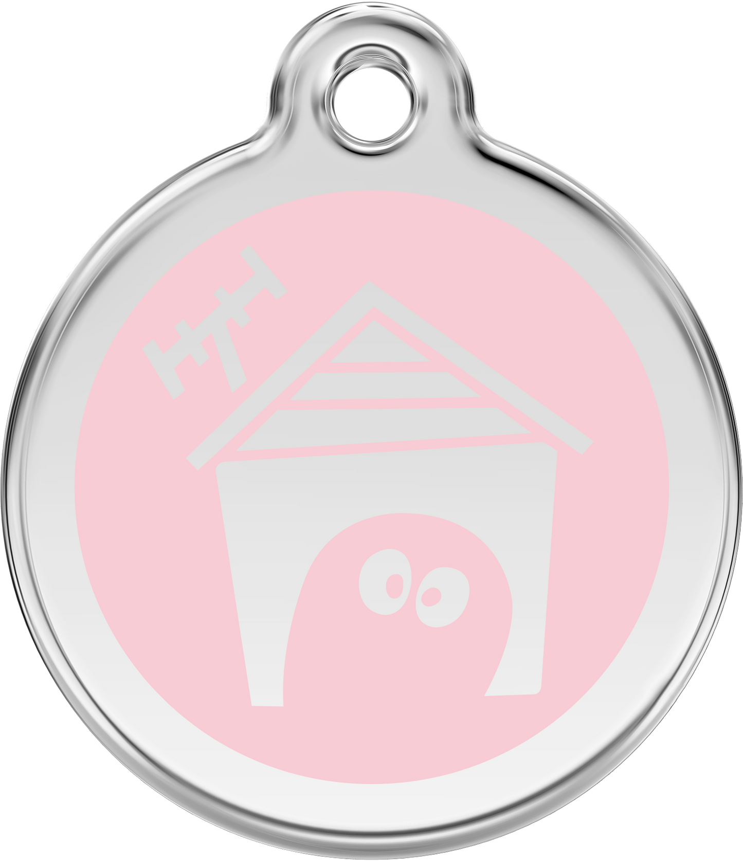 Pet Identification Tag | Dog House - light pink