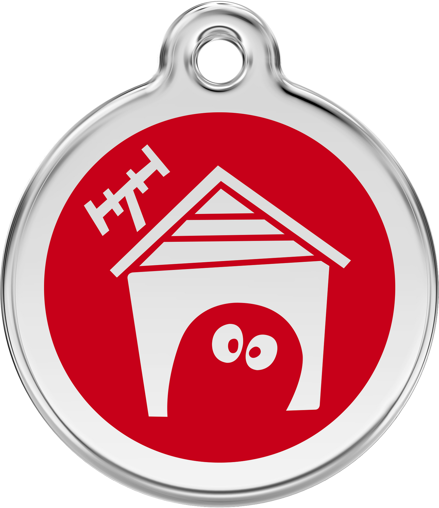 Pet Identification Tag | Dog House - red