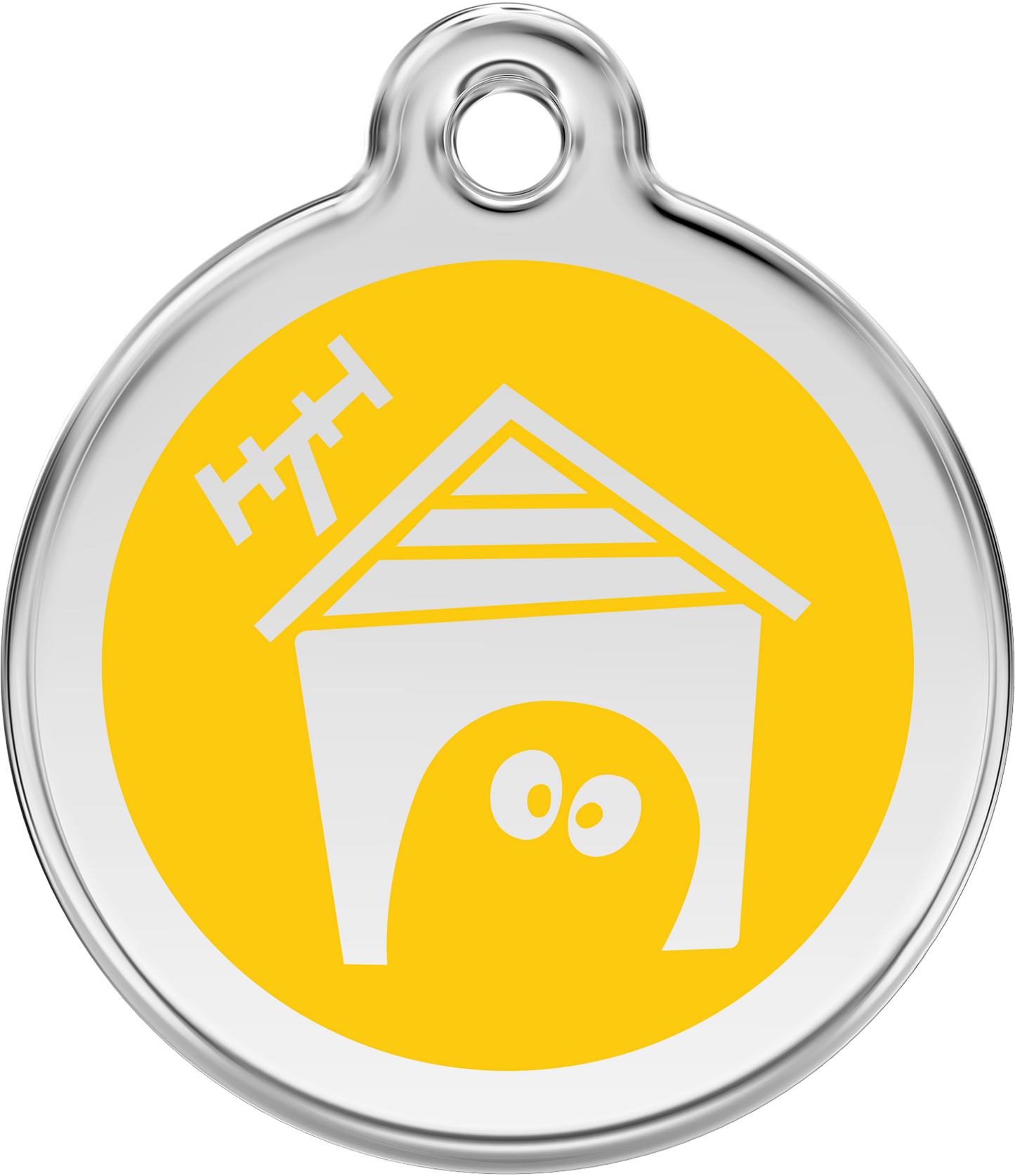 Pet Identification Tag | Dog House - yellow