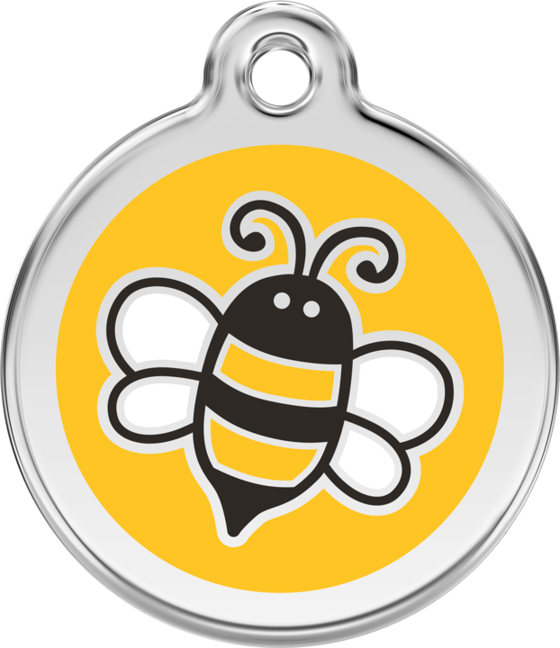 Pet Identification Tag | Bumble Bee - yellow