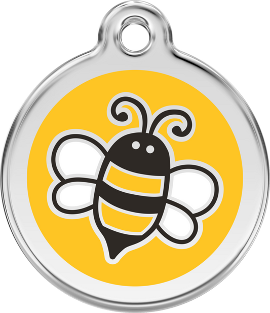 Pet Identification Tag | Bumble Bee - yellow