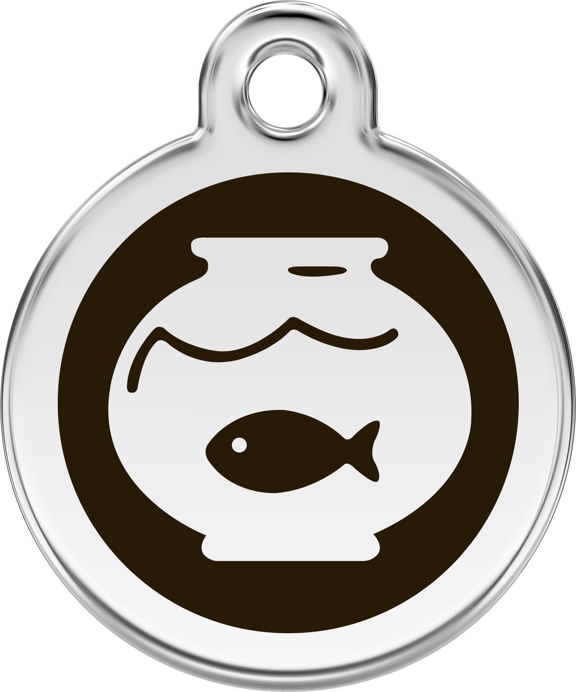 Pet Identification Tag | Fish Bowl - black