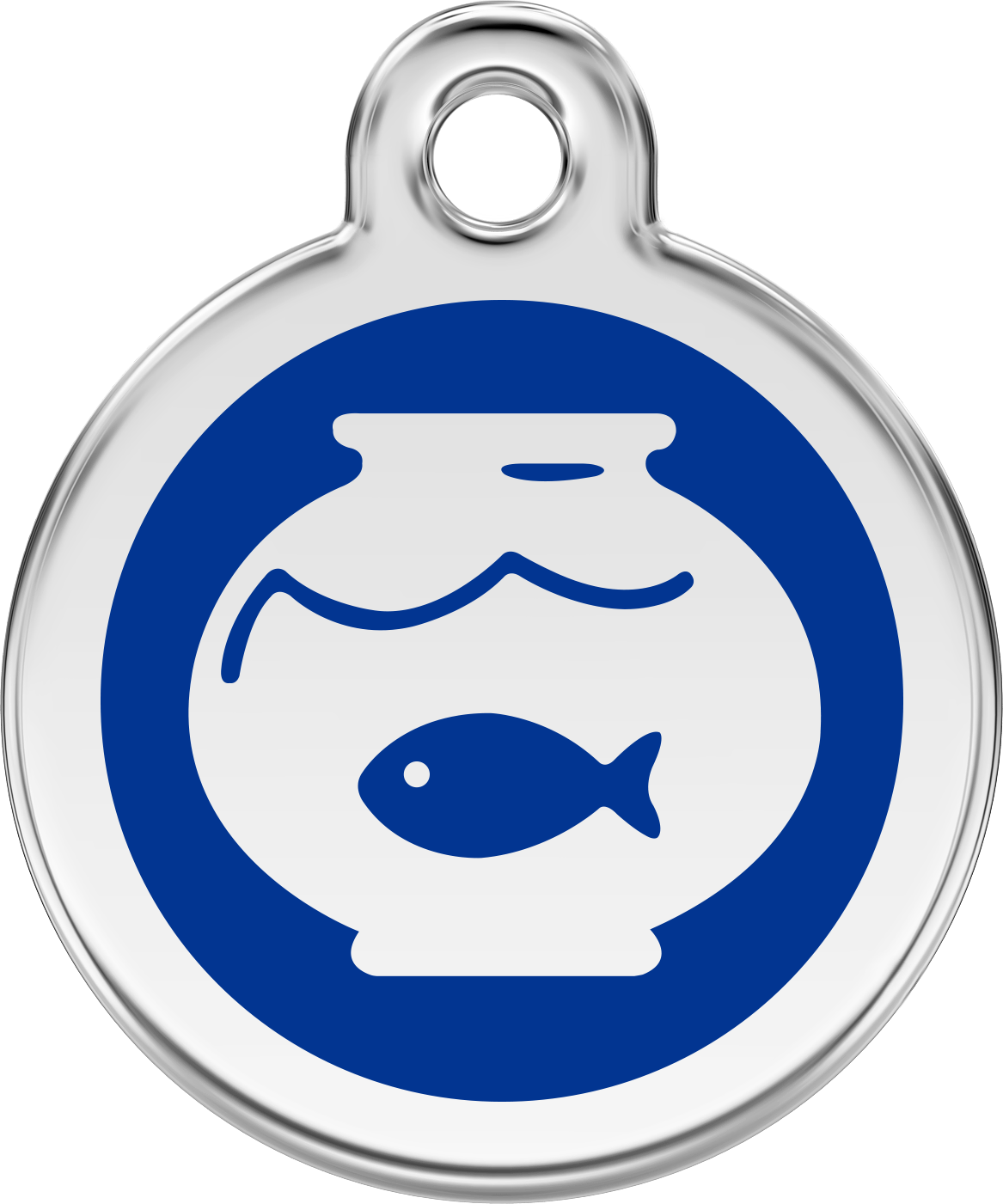 Pet Identification Tag | Fish Bowl - blue