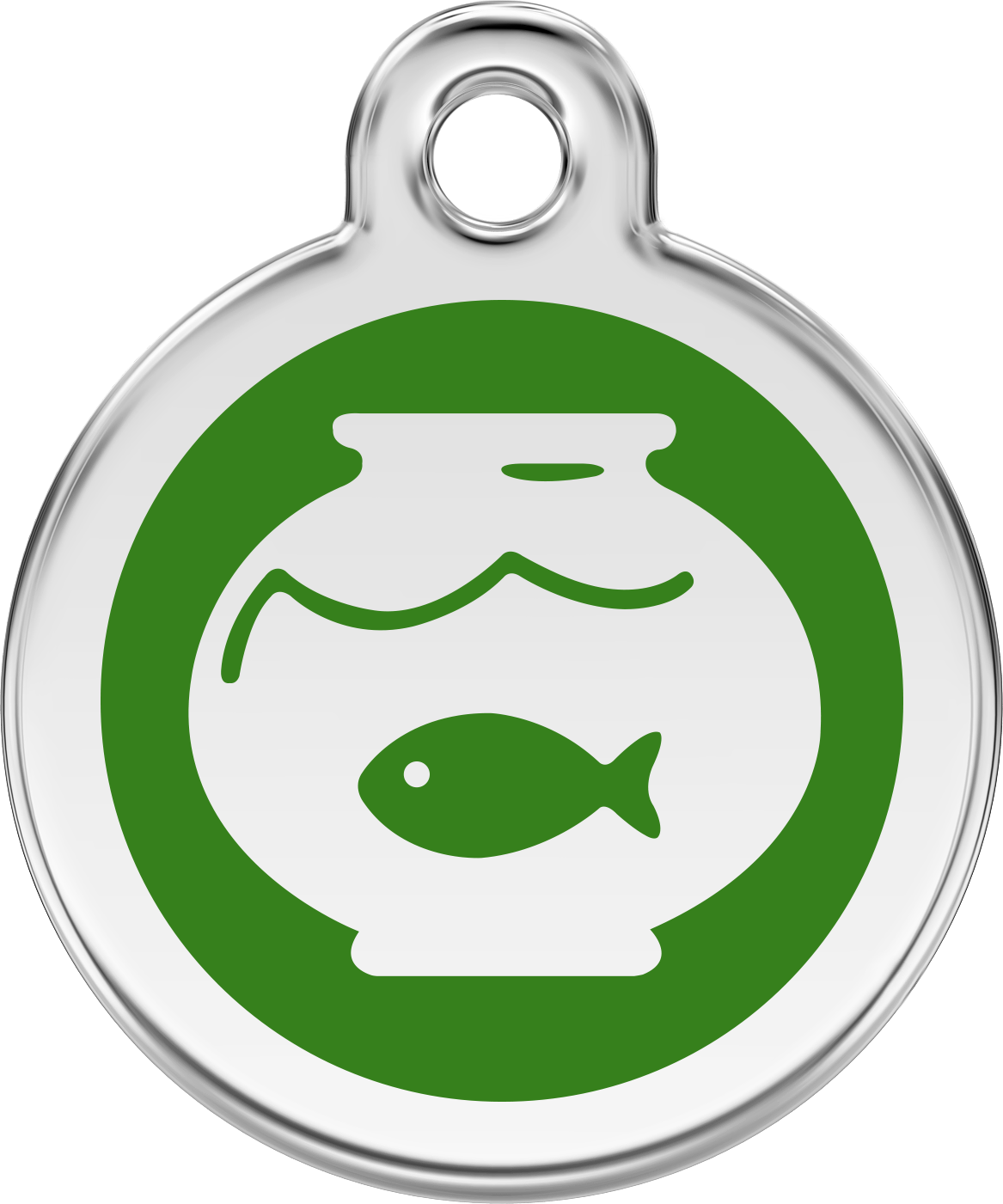 Pet Identification Tag | Fish Bowl - green