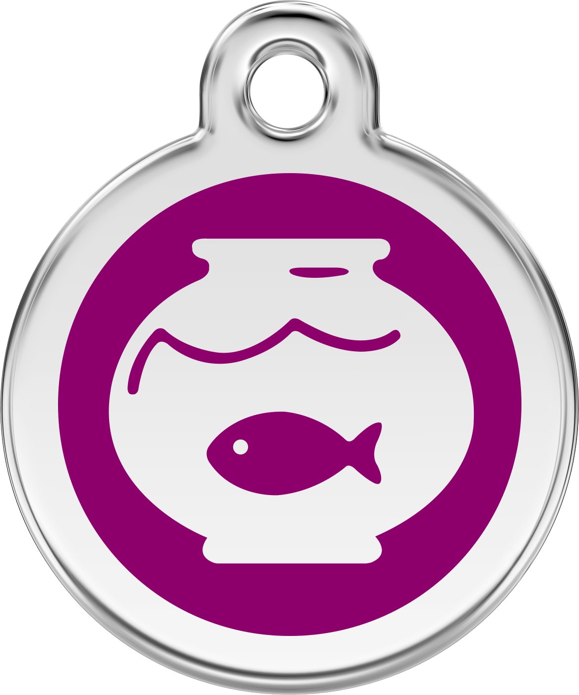 Pet Identification Tag | Fish Bowl - purple