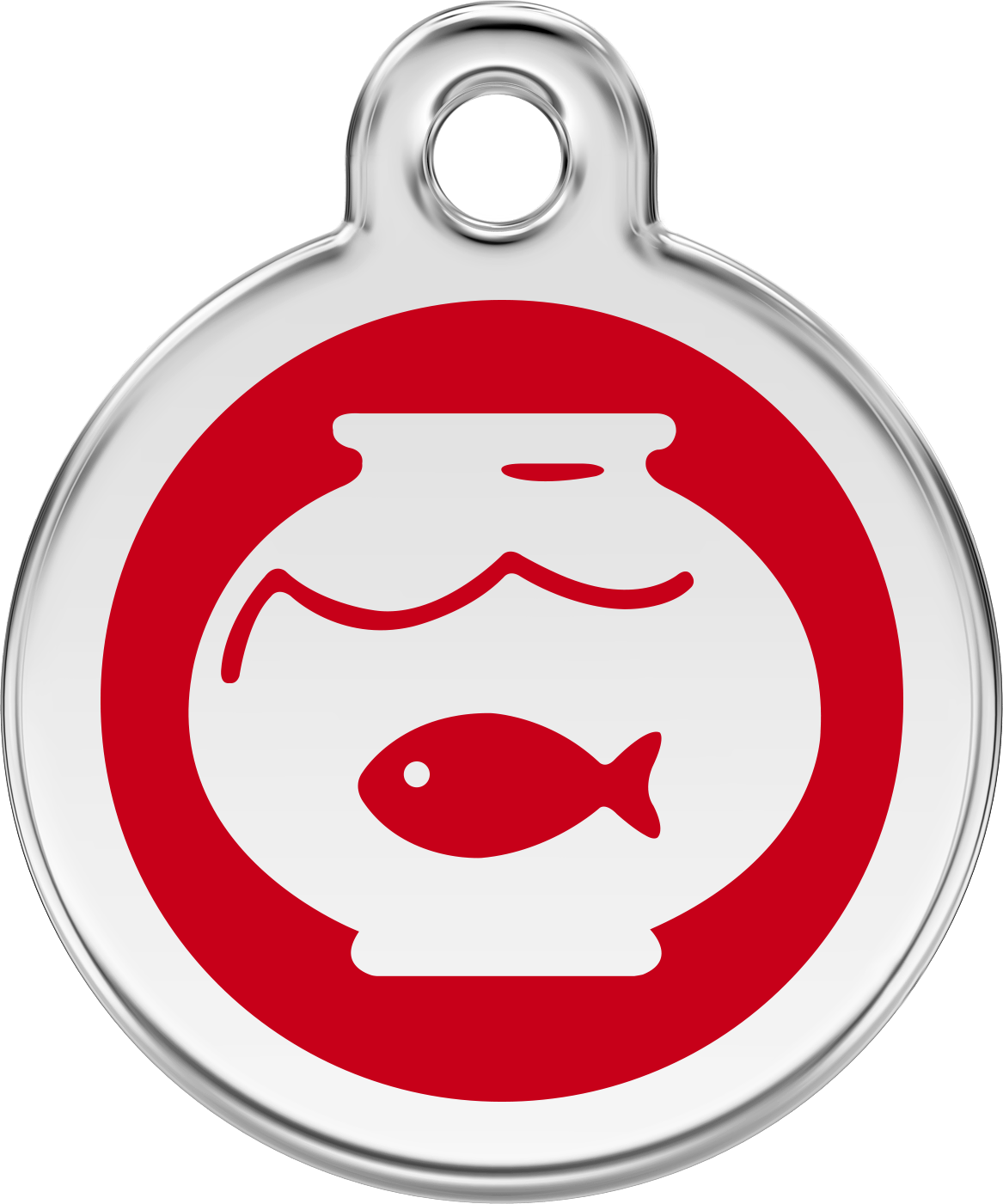 Pet Identification Tag | Fish Bowl - red