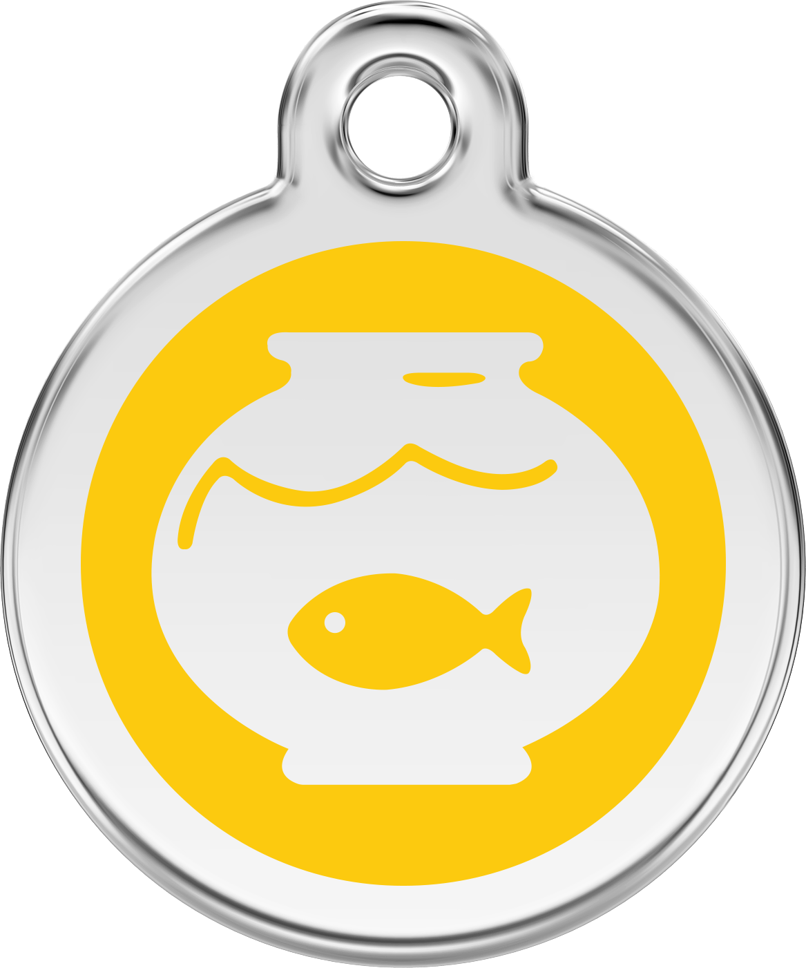 Pet Identification Tag | Fish Bowl - yellow