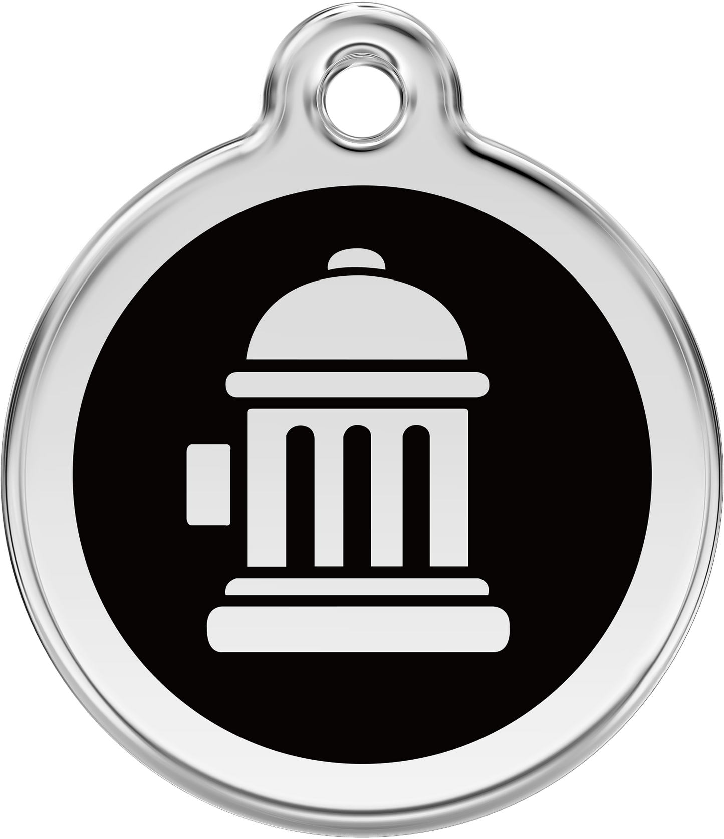 Pet Identification Tag | Fire Hydrant - black