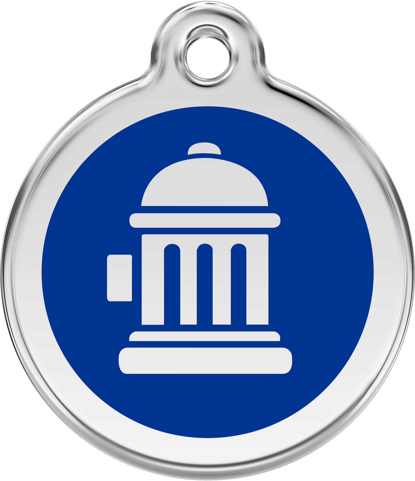 Pet Identification Tag | Fire Hydrant - blue