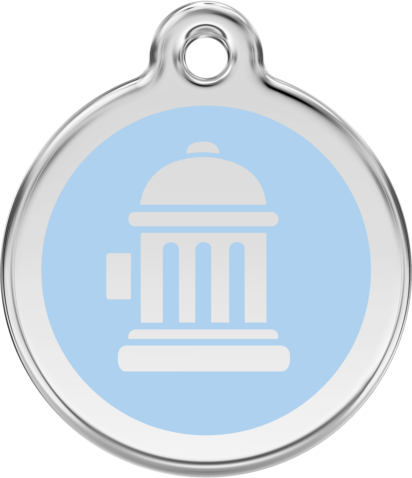 Pet Identification Tag | Fire Hydrant - light blue