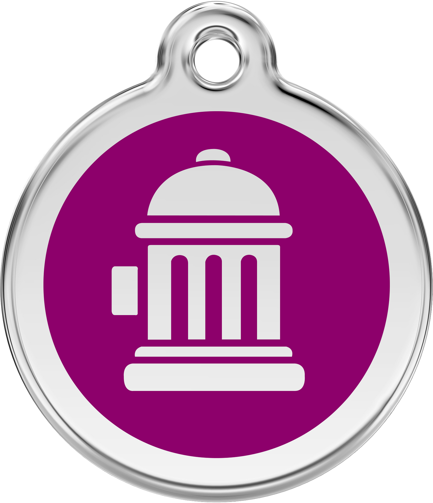 Pet Identification Tag | Fire Hydrant - purple